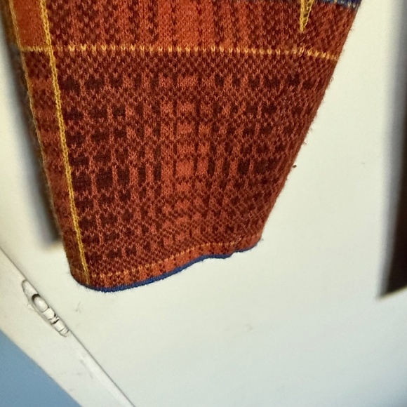 Anthropologie Field Flower Plaid Sweater Coat 100% Wool Size 2X - Picture 4 of 14